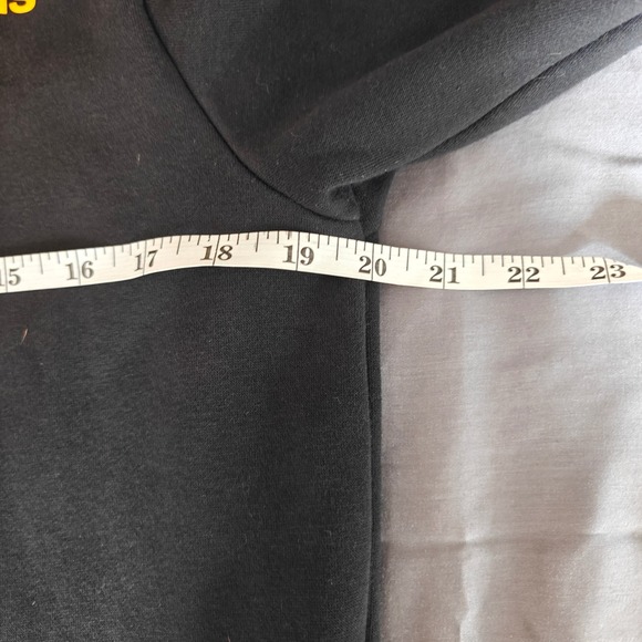 Adidas Black Zip Up Hoodie Track Jacket Yellow Stripes Logo Size S - Picture 8 of 12